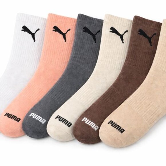 Puma Other - PUMA 6 Pack 6 colors Crew Socks Shoe Size 8-12 NWT
